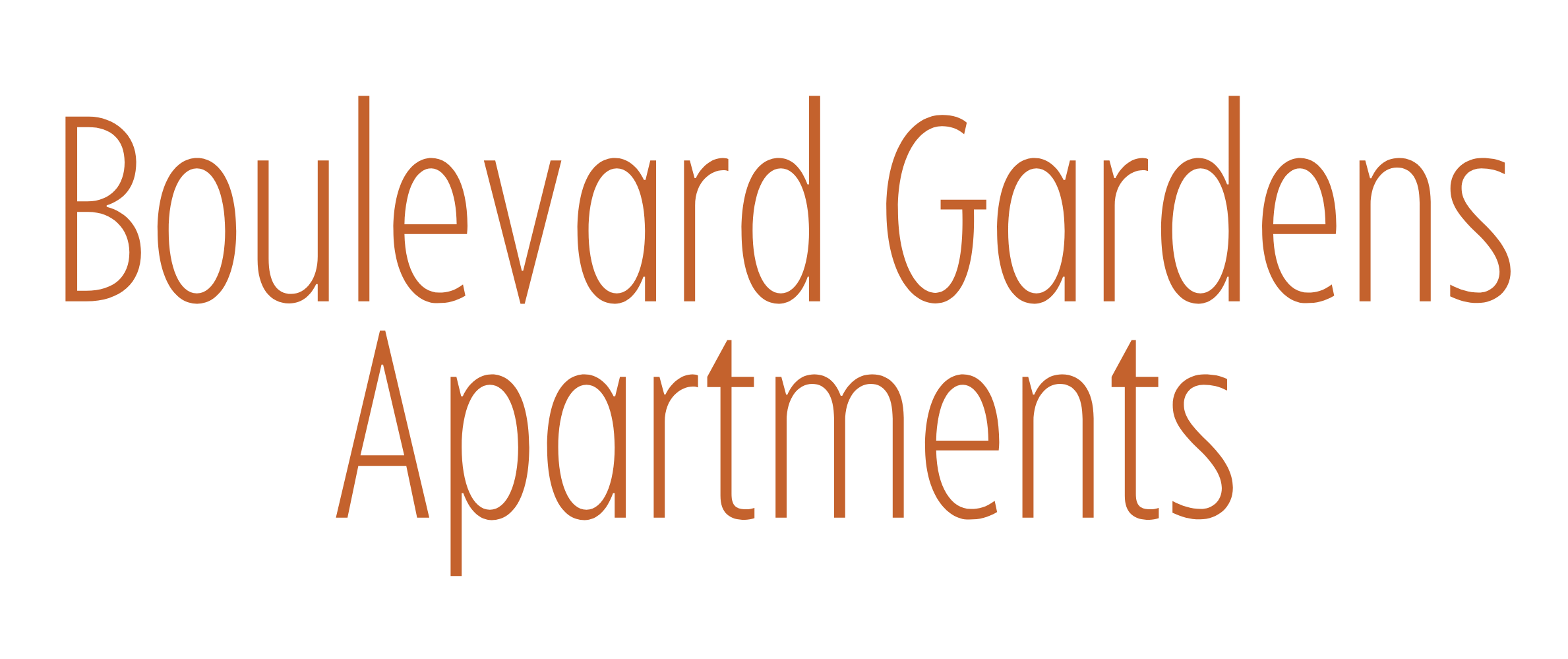 The image is a logo for Boulevard Gardens Apartments.